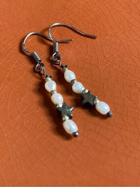 Sterling silver and freshwater pearl earrings